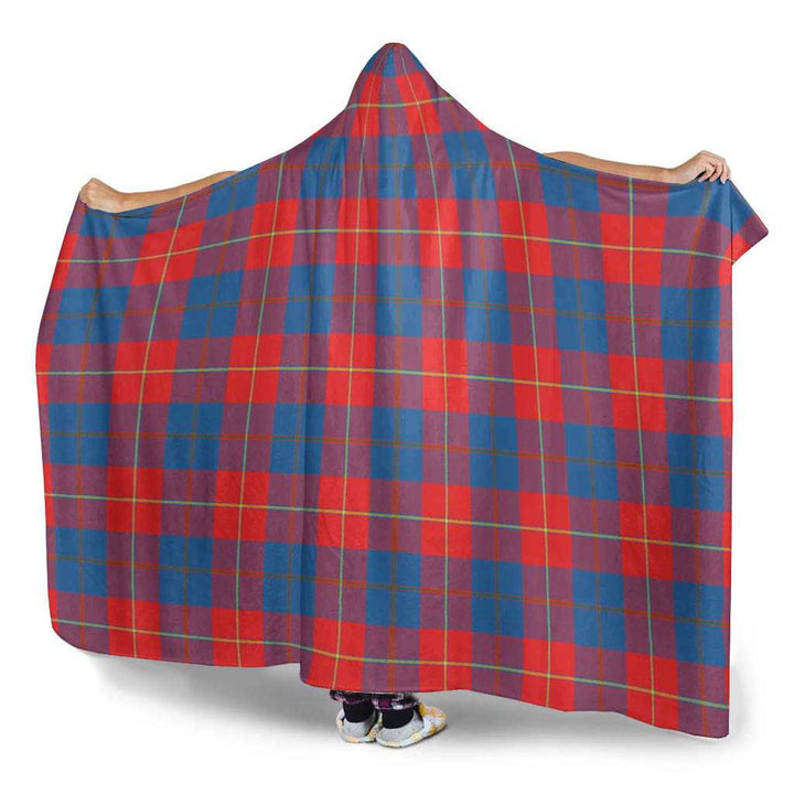 Scottish Galloway Red Clan Tartan Hooded Blanket Tartan Plaid 3