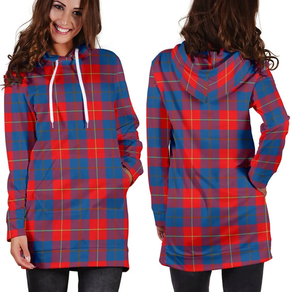 Scottish Galloway Red Clan Tartan Hoodie Dress