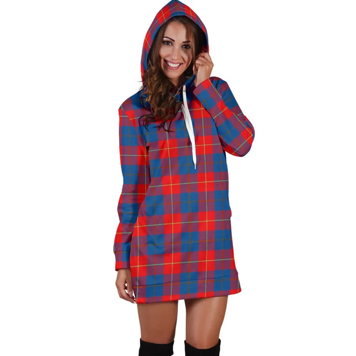 Scottish Galloway Red Clan Tartan Hoodie Dress