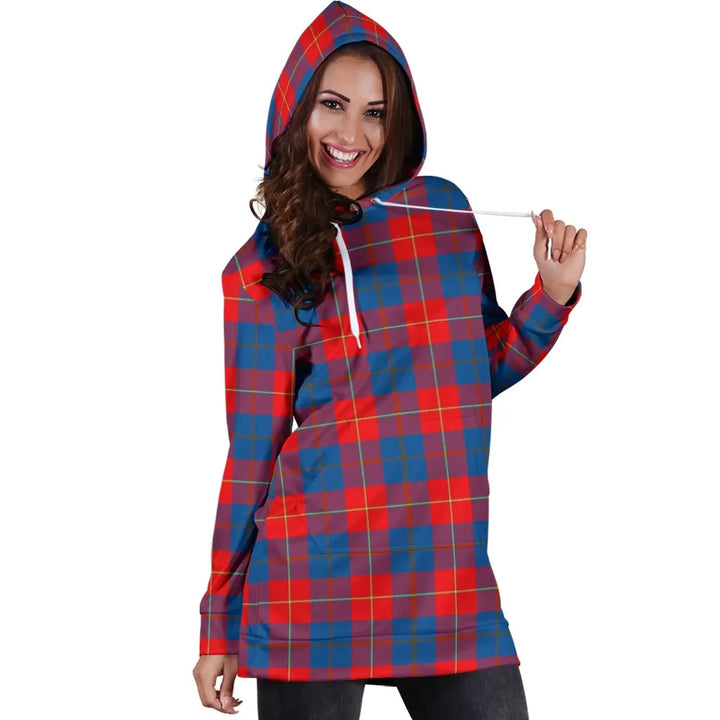 Scottish Galloway Red Clan Tartan Hoodie Dress