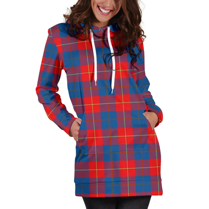 Scottish Galloway Red Clan Tartan Hoodie Dress