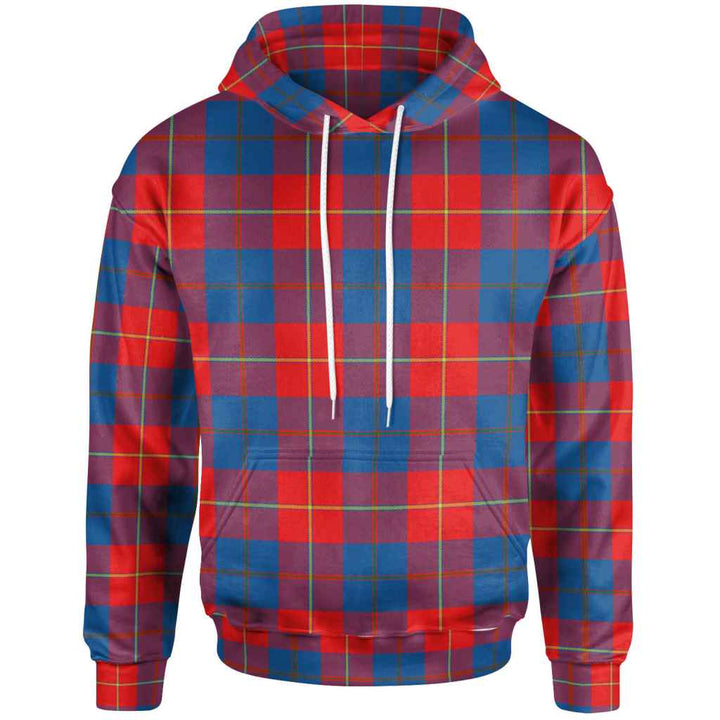 Scottish Galloway Red Clan Tartan Hoodie Front Side Tartan Plaid
