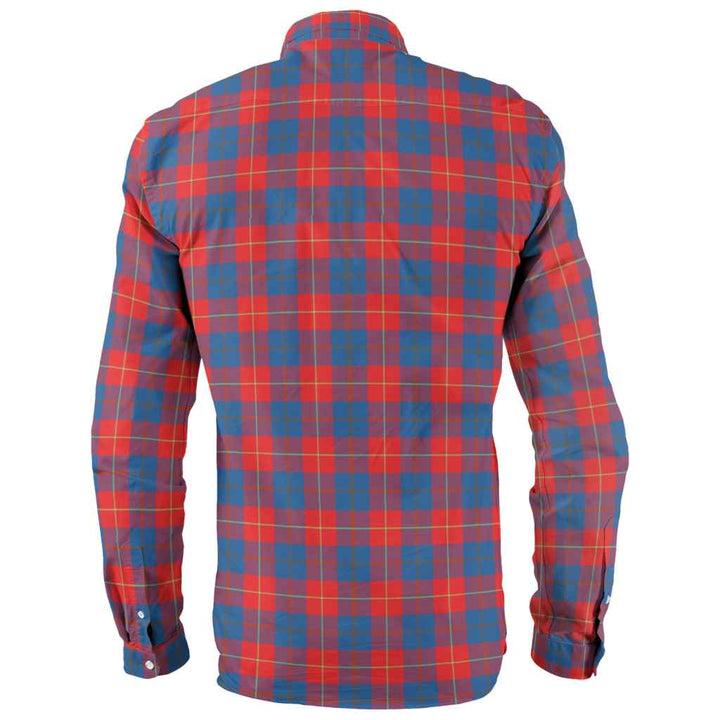 Scottish Galloway Red Clan Tartan Long Sleeve Shirt Back Side Tartan Plaid