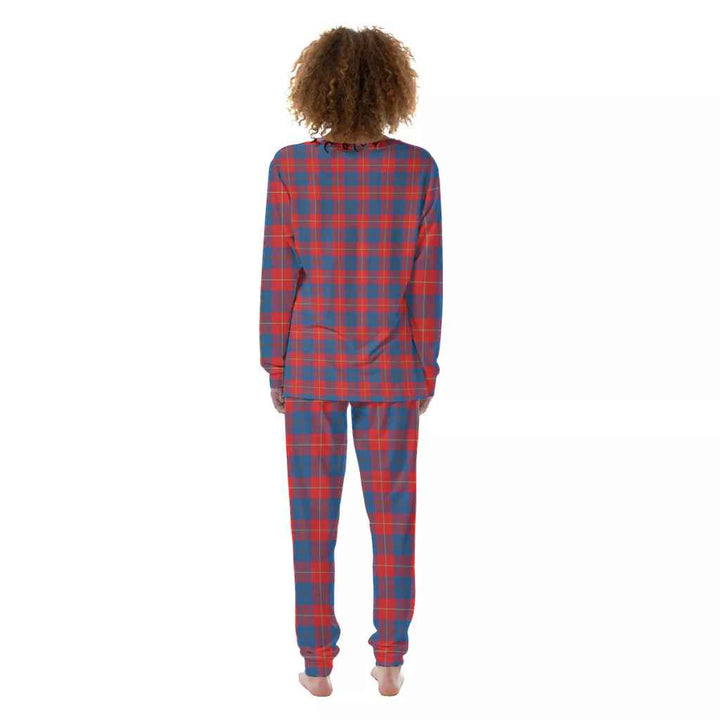 Scottish Galloway Red Clan Tartan Pajama Set Women Back Side Tartan Plaid