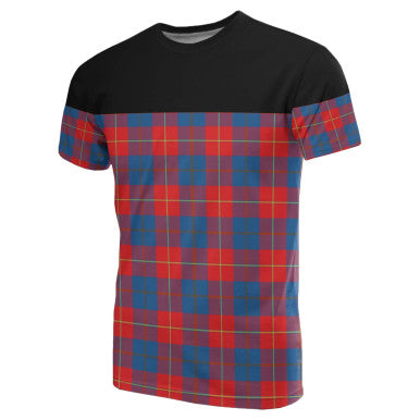 Scottish Galloway Red Clan Tartan T-Shirt Horizontal Style Front Side Tartan Plaid