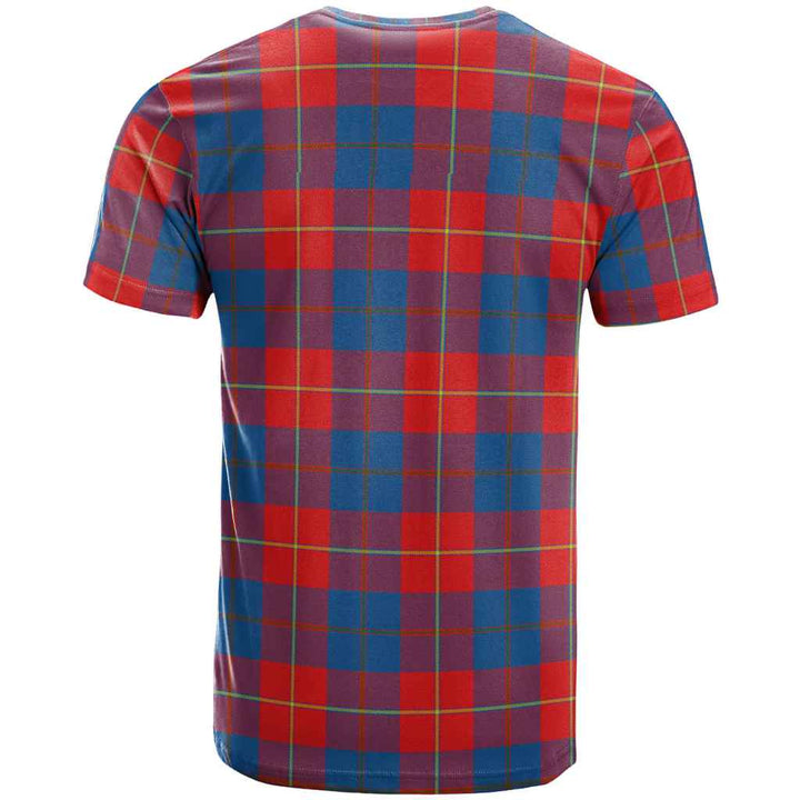 Scottish Galloway Red Clan Tartan T-Shirt Back Side Tartan Plaid