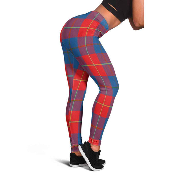 Scottish Galloway Red Clan Tartan Women Leggings Tartan Plaid 1
