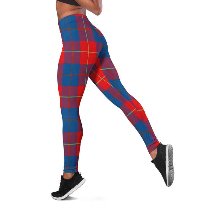 Scottish Galloway Red Clan Tartan Women Leggings Tartan Plaid 2
