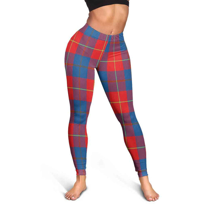 Scottish Galloway Red Clan Tartan Women Leggings Tartan Plaid 3