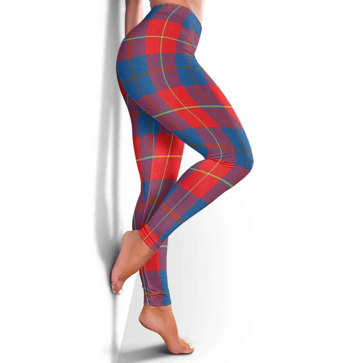 Scottish Galloway Red Clan Tartan Women Leggings Tartan Plaid 4