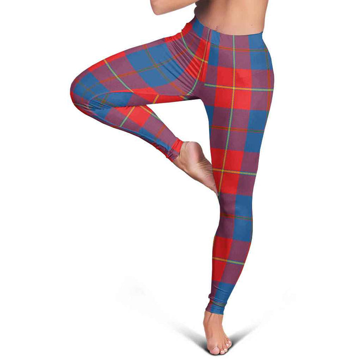 Scottish Galloway Red Clan Tartan Women Leggings Tartan Plaid 5