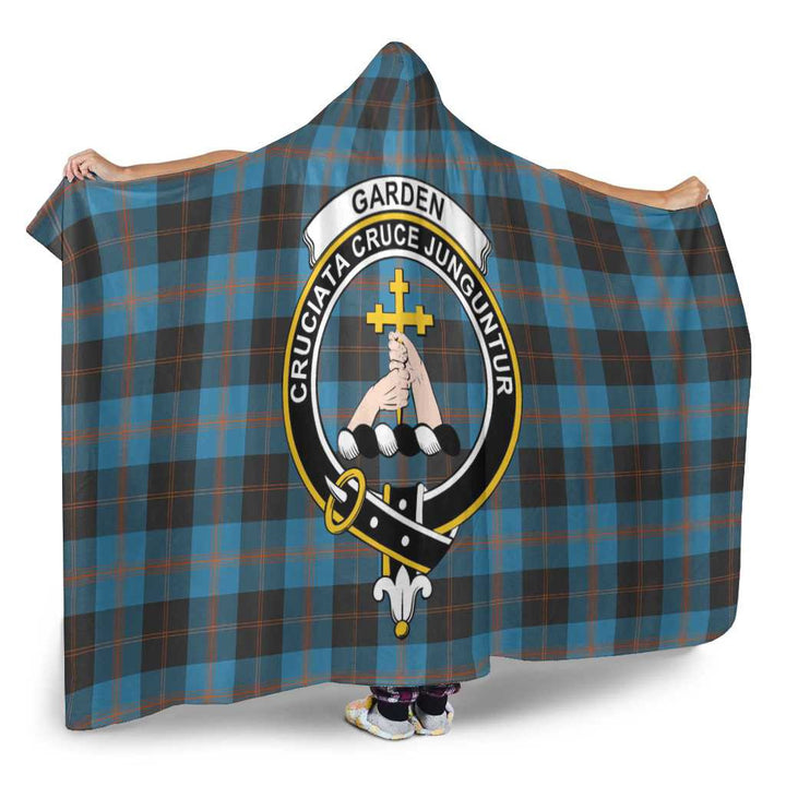 Scottish Garden Clan Crest Tartan Hooded Blanket Tartan Plaid 2
