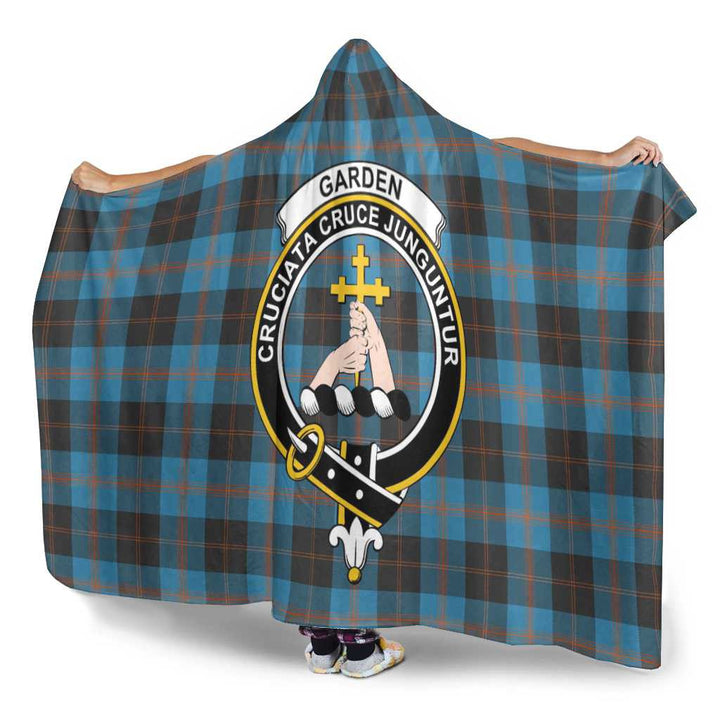 Scottish Garden Clan Crest Tartan Hooded Blanket Tartan Plaid 3