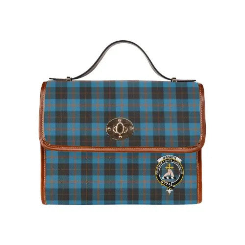 Scottish Garden Clan Crest Tartan Waterproof Canvas Bag Tartan Plaid 1