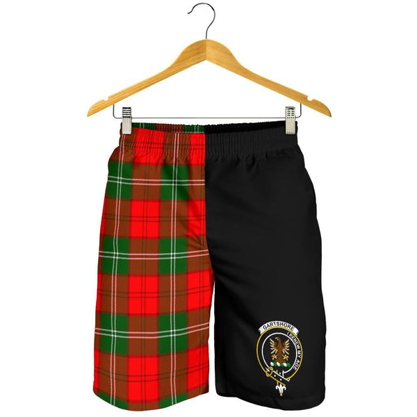 Scottish Gartshore Clan Crest Tartan Half of Me Men's Shorts