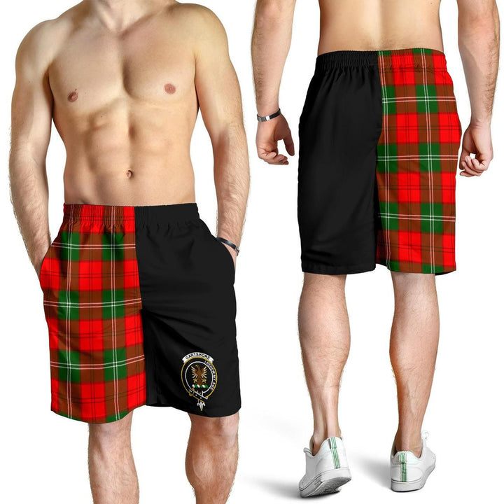 Scottish Gartshore Clan Crest Tartan Half of Me Men's Shorts