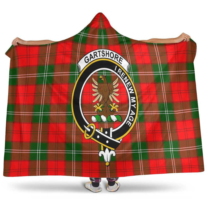Scottish Gartshore Clan Crest Tartan Hooded Blanket Tartan Plaid 1