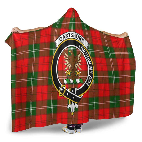 Scottish Gartshore Clan Crest Tartan Hooded Blanket Tartan Plaid 2