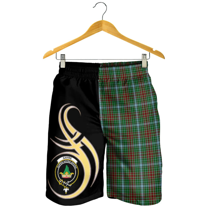 Scottish Gayre Clan Crest Tartan Believe in Me Men's Shorts