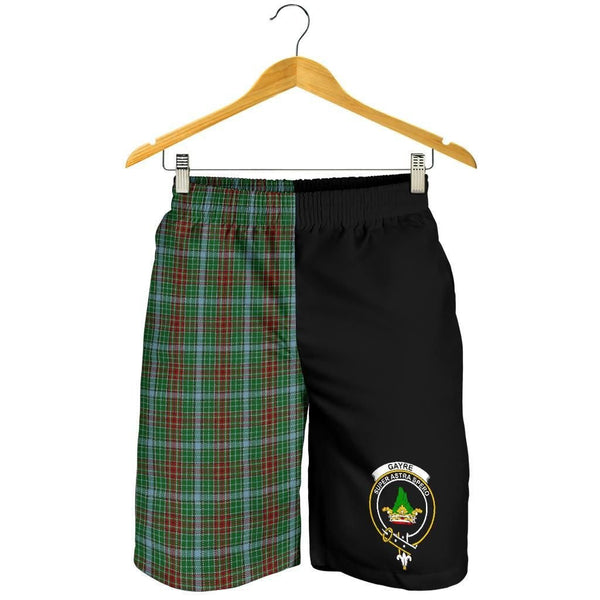 Scottish Gayre Clan Crest Tartan Half of Me Men's Shorts