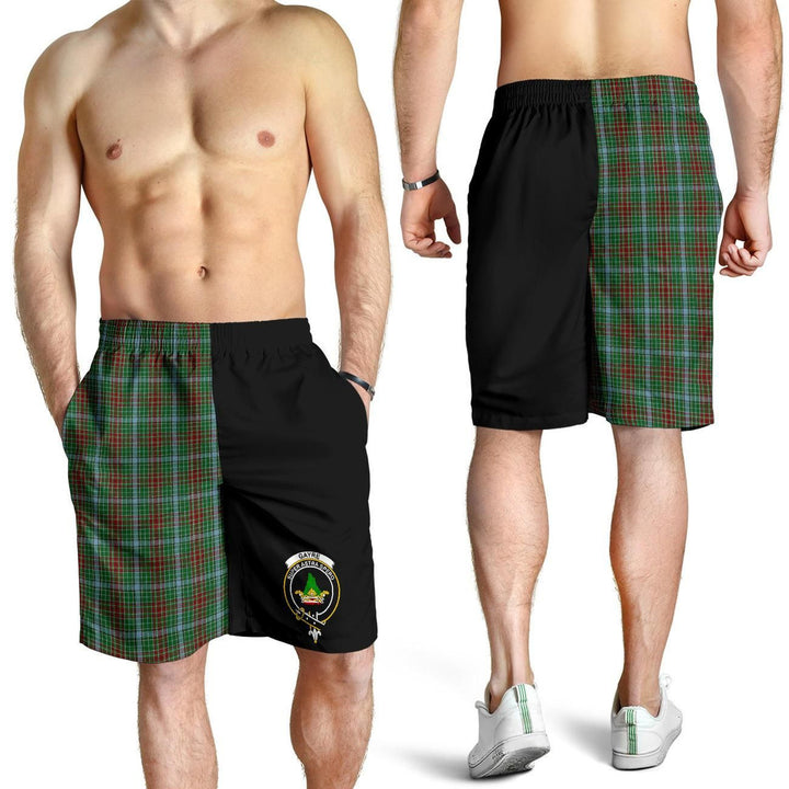 Scottish Gayre Clan Crest Tartan Half of Me Men's Shorts