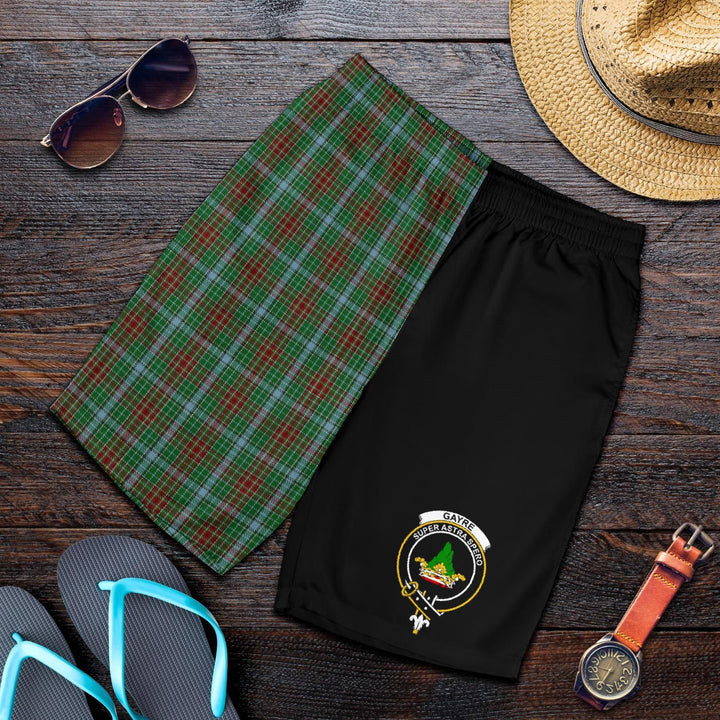 Scottish Gayre Clan Crest Tartan Half of Me Men's Shorts