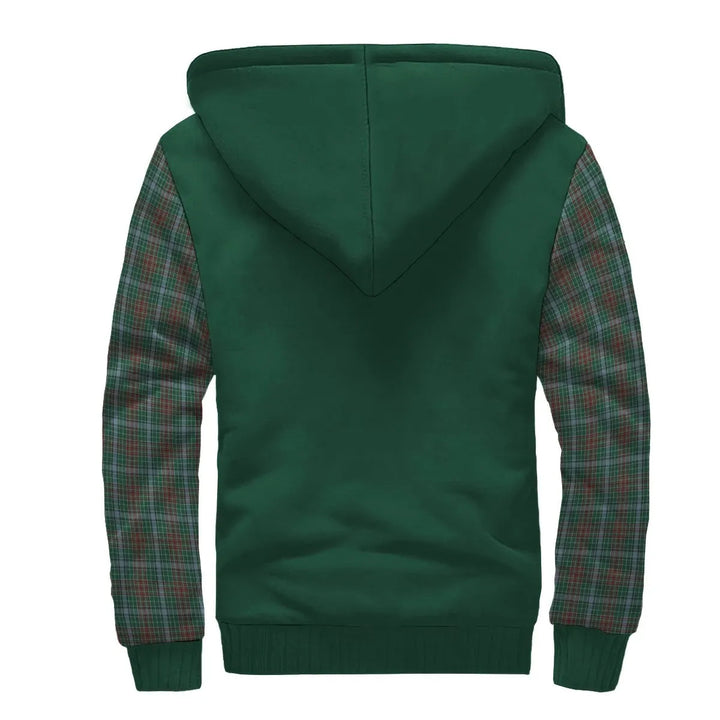 Scottish Gayre Clan Crest Tartan Plaid Sleeve Sherpa Hoodie