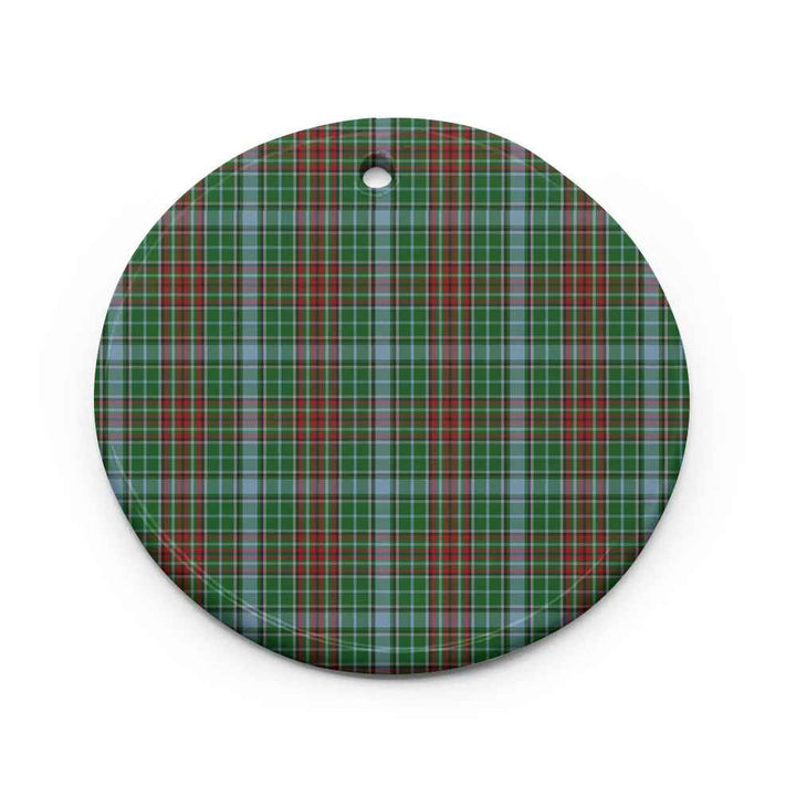 Scottish Gayre Clan Tartan Ceramic Ornament Circle Shape Tartan Plaid