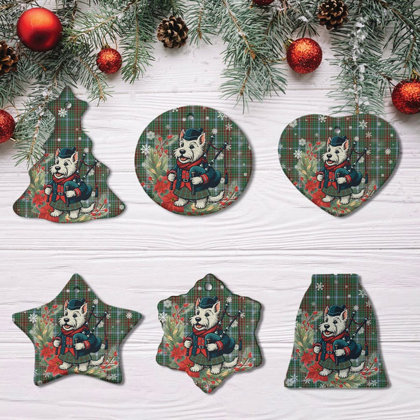 Scottish Gayre Clan Tartan Ceramic Ornament Cute Scottish Terrier Dog All Style Tartan Plaid