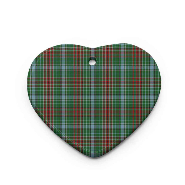 Scottish Gayre Clan Tartan Ceramic Ornament Heart Shape Tartan Plaid