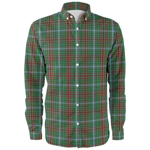 Scottish Gayre Clan Tartan Long Sleeve Shirt Front Side Tartan Plaid