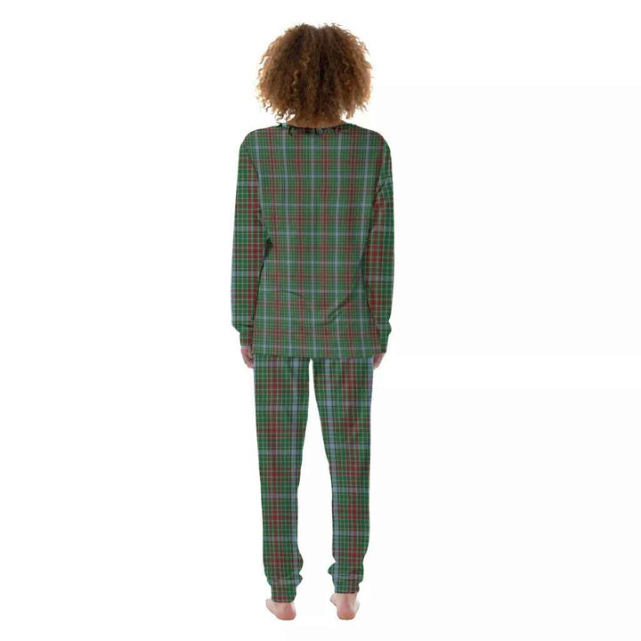 Scottish Gayre Clan Tartan Pajama Set Women Back Side Tartan Plaid