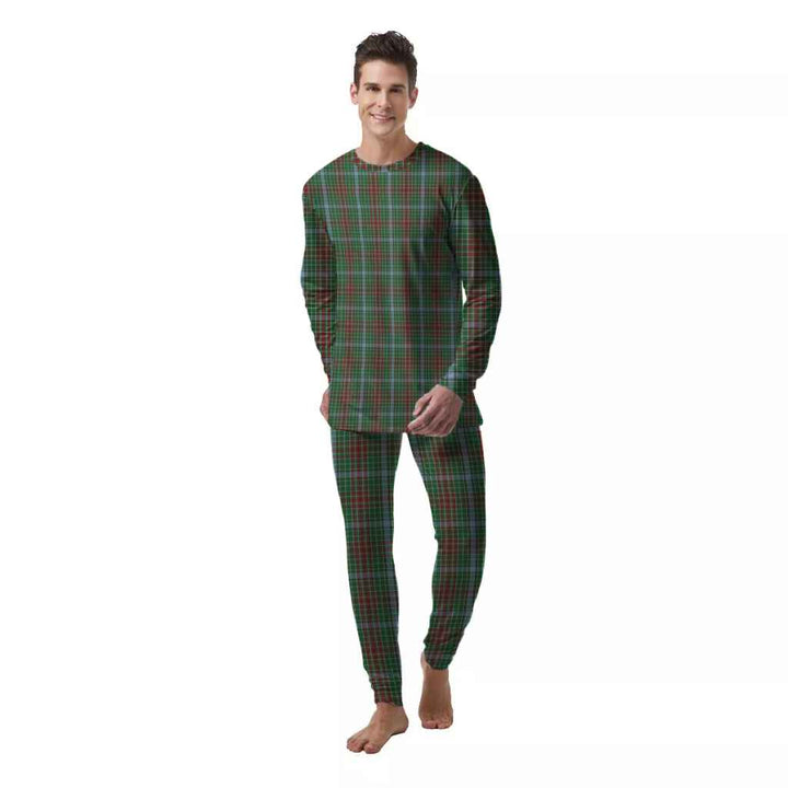 Scottish Gayre Clan Tartan Pajama Set  Men Front Side Tartan Plaid