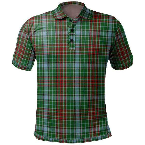 Scottish Gayre Clan Tartan Polo Shirt Front Side Tartan Plaid