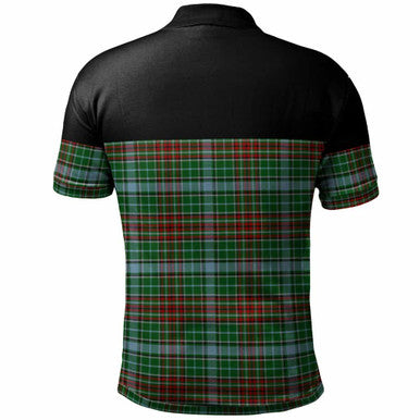 Scottish Gayre Clan Tartan Polo Shirt - Horizontal Style Back Side Tartan Plaid