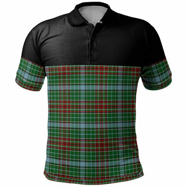 Scottish Gayre Clan Tartan Polo Shirt - Horizontal Style Front Side Tartan Plaid