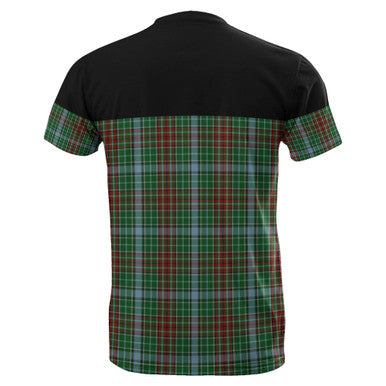 Scottish Gayre Clan Tartan T-Shirt Horizontal Style Back Side Tartan Plaid
