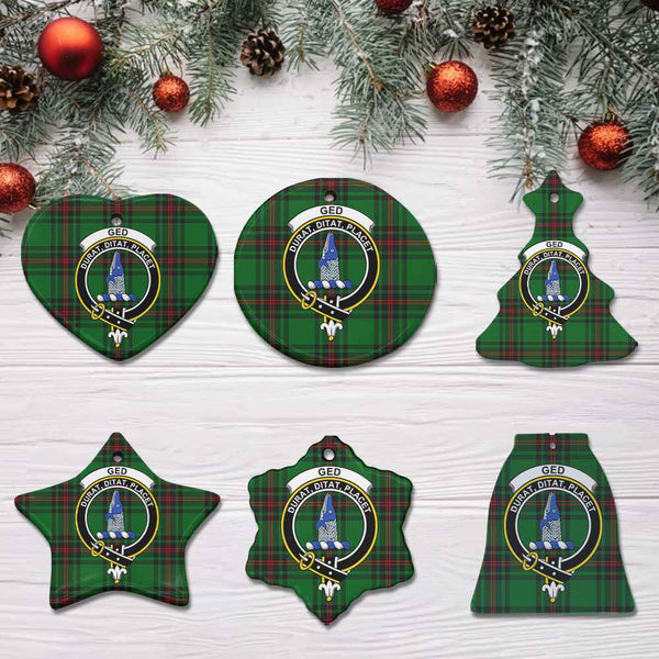 Scottish Ged Clan Crest Tartan Ceramic Ornament All Tartan Plaid