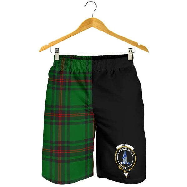Scottish Ged Clan Crest Tartan Half of Me Men's Shorts