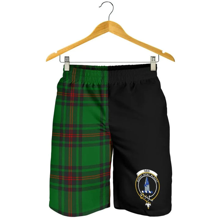 Scottish Ged Clan Crest Tartan Half of Me Men's Shorts