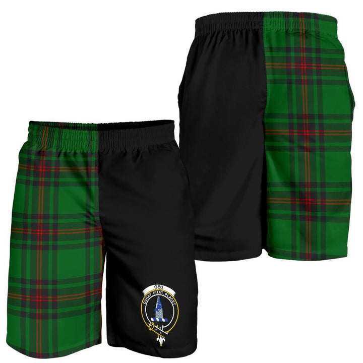 Scottish Ged Clan Crest Tartan Half of Me Men's Shorts