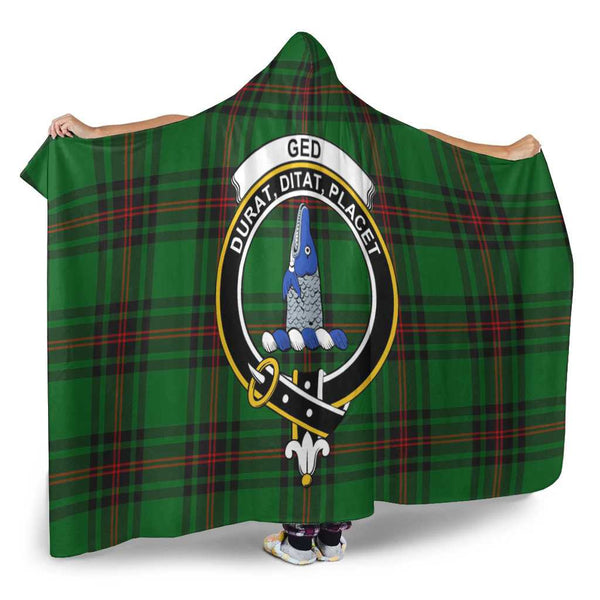 Scottish Ged Clan Crest Tartan Hooded Blanket Tartan Plaid 2
