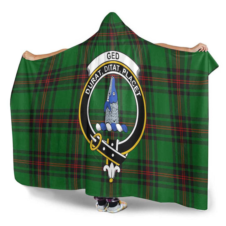 Scottish Ged Clan Crest Tartan Hooded Blanket Tartan Plaid 3