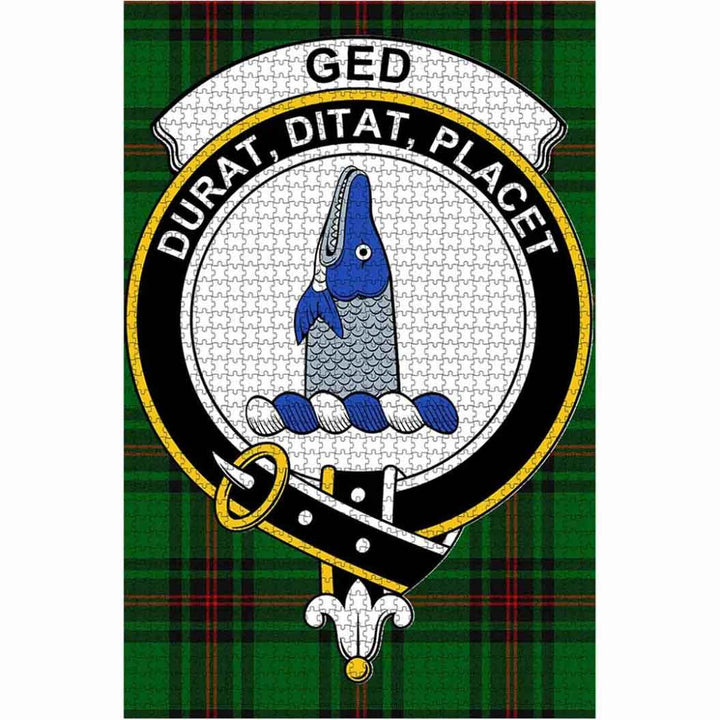 Scottish Ged Clan Crest Tartan Jigsaw Puzzle 1