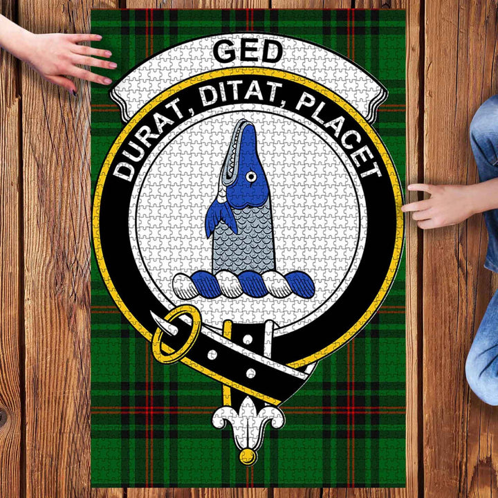 Scottish Ged Clan Crest Tartan Jigsaw Puzzle 3
