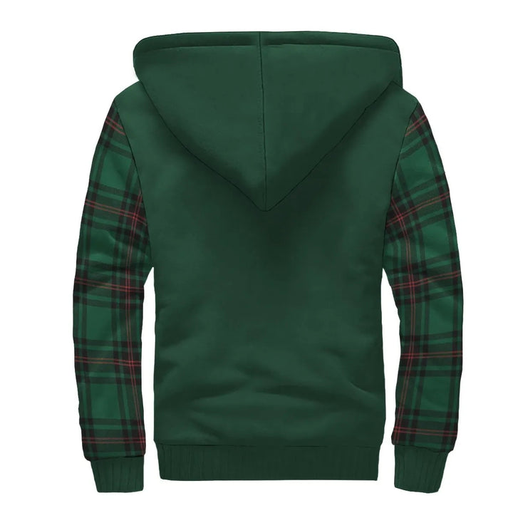 Scottish Ged Clan Crest Tartan Plaid Sleeve Sherpa Hoodie