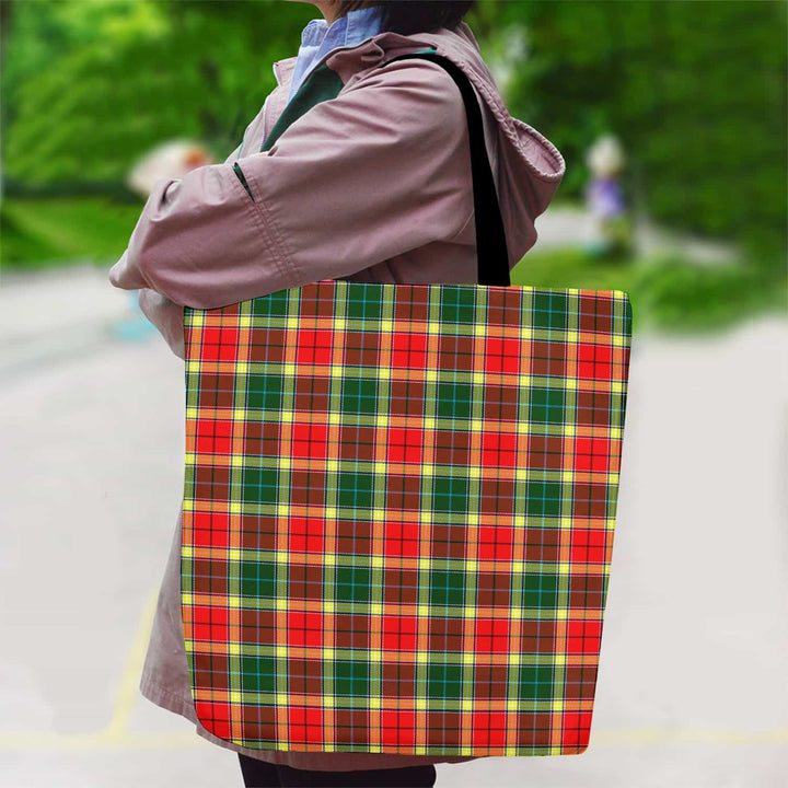 Scottish Gibbs Clan Tartan Canvas Bag With Shoulder Strap Tartan Plaid 2