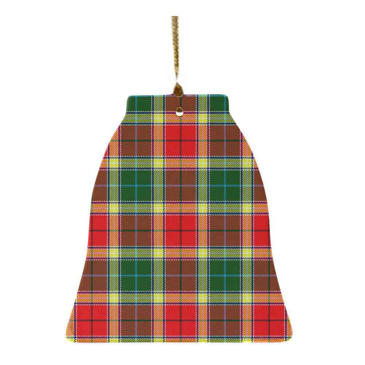 Scottish Gibbs Clan Tartan Ceramic Ornament Bell Shape Tartan Plaid