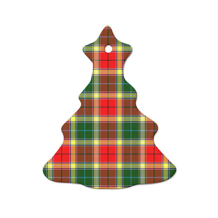 Scottish Gibbs Clan Tartan Ceramic Ornament  Tree Shape Tartan Plaid