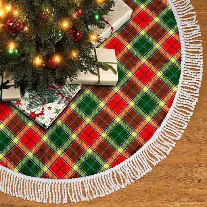 Scottish Gibbs Clan Tartan Christmas Tree Skirt Tassels 2 Tartan Plaid